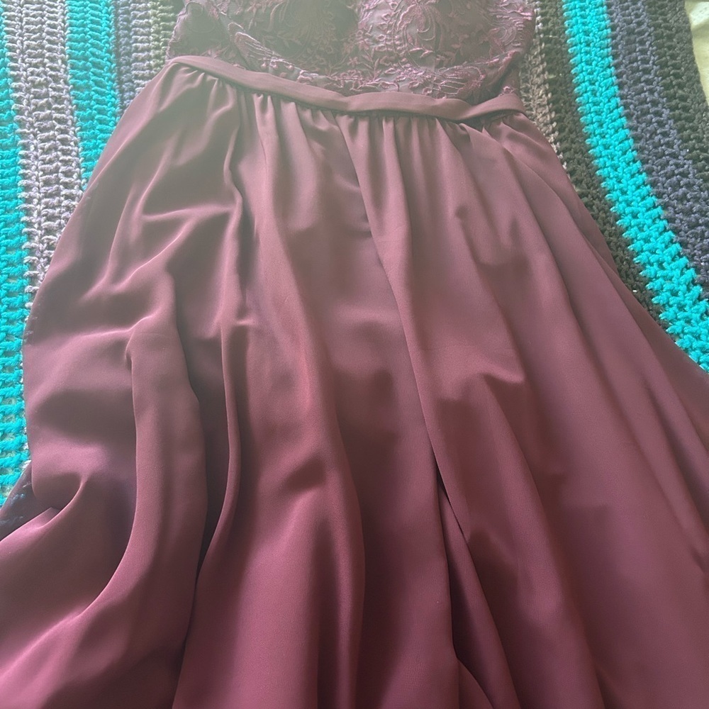 Kennedy Blue Bordeaux Style Iris Bridesmaid Dress Size 8 Wedding Formal - Picture 7 of 7